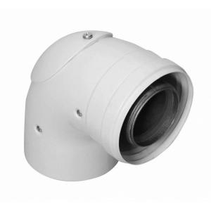 Инспектируемый коаксиальный отвод 90°, диам. 60/100 мм