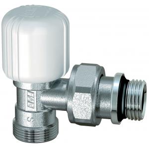 Хромированный угловой регулирующий вентиль с НР FAR M24х19