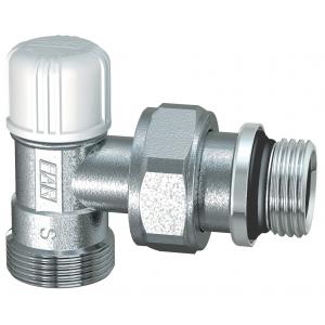 Хромированный угловой запорный вентиль с НР FAR M24х19  