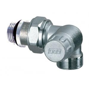 Хромированный трехосевой левосторонний запорный вентиль,НР FAR M24х19