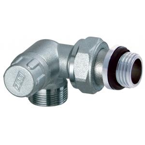 Хромированный трехосевой правосторонний запорный вентиль, НР FAR M24х19   