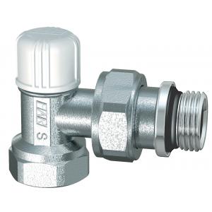 Хромированный угловой запорный вентиль, ВР трубная