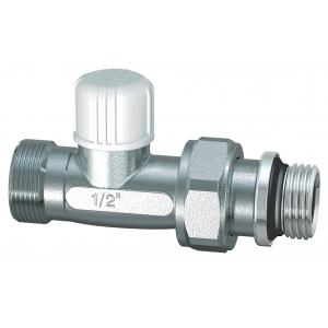 Хромированный прямой запорный вентиль с НР FAR M24х19  