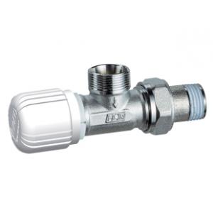 Вентиль терморегулирующий угловой, с горизонтальной буксой, с НР FAR М24х19