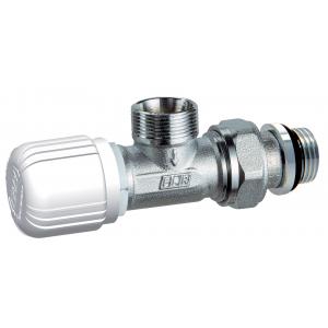 Хромированный угловой термостатический вентиль с горизонтальной буксой, НР FAR M24х19  