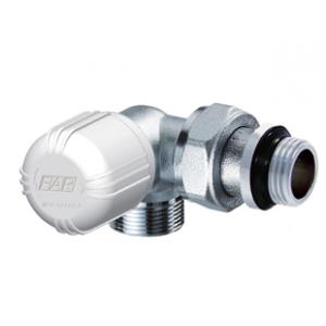 Хромированный трехосевой правосторонний термостатический вентиль, НР FAR M24х19   