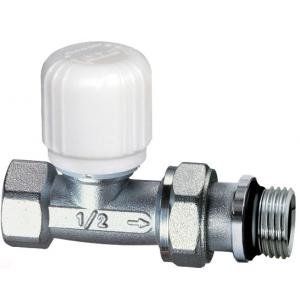 Хромированный прямой термостатический вентиль, ВР трубная   