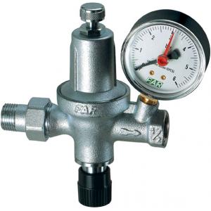 Редуктор подпитки с манометром, хромированный