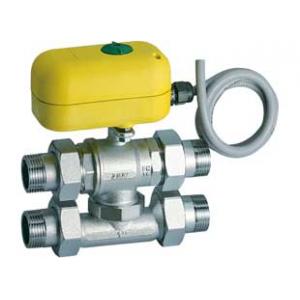 Кран шаровой НР-НР-НР-НР зонный, 3-х ходовой с Т-образным байпасом