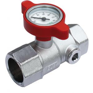 Шаровой кран со встроенным термометром (арт.2651), хромированный