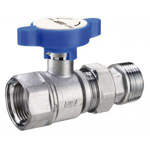 Кран шаровой c возможностью установки термометра, хромированный