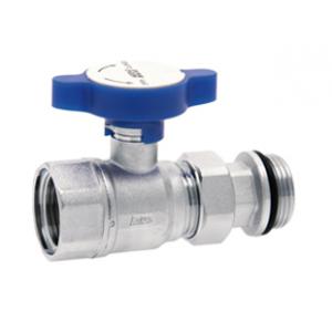 Шаровой кран с местом для установки термометра, с фитингом для подключения к коллектору