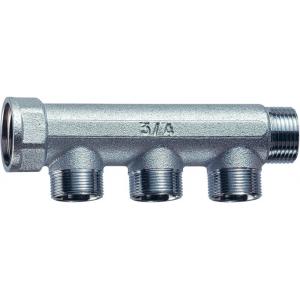 Коллектор проходной НР-ВР, межосевое расстояние отводов (НР) 36 мм