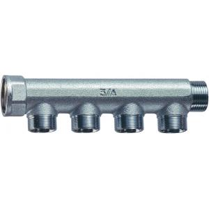 Коллектор проходной НР-ВР, межосевое расстояние отводов (НР) 36 мм