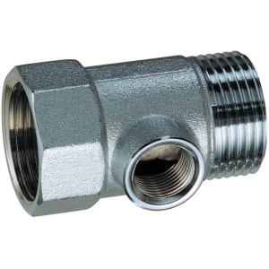 Хромированный тройник для термометра