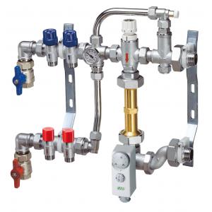 Узел регулирующий, сборный, с высокотемпературным контуром, для системы напольного отопления МР