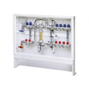 Узел регулирующий, сборный, с коллекторами для системы напольного отопления и высокотемпературным контуром МР, в коллекторном шкафу