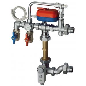 Регулирующий узел для системы напольного отопления укомплектованный зонным шаровым краном с трехточечным сервоприводом