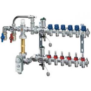 Узел регулирующий, сборный, с коллекторами с расходомерами для системы напольного отопления МР