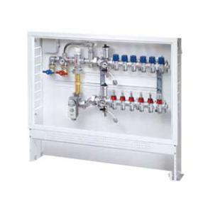 Узел регулирующий, сборный, с коллекторами с расходомерами для системы напольного отопления МР, в коллекторном шкафу