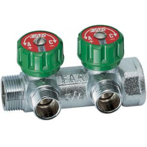 Хромированный модульный коллектор с 2 отводами