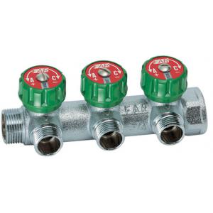 Хромированный модульный коллектор с 3 отводами