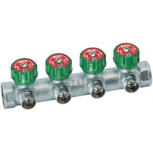 Хромированный модульный коллектор с 4 отводами