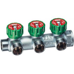 Коллектор регулирующий НР-ВР, проходной с 3 отводами (МР)