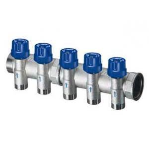 Коллектор модульный, обратный, с терморегулирующими вентилями МР