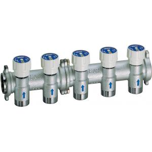 Коллектор модульный, обратный, с терморегулирующими вентилями МР