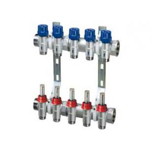 Узел коллекторный, сборный, с подающими вентилями с расходомерами и обратными терморегулирующими вентилями МР