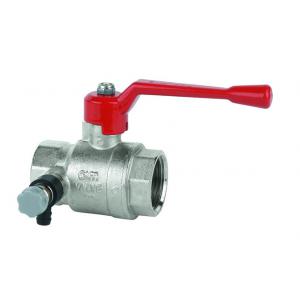 Шаровой кран никелированный (ВР-ВР) с дренажным краном 1/4