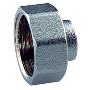 Хромированная прямая проходная заглушка для модульных коллекторов