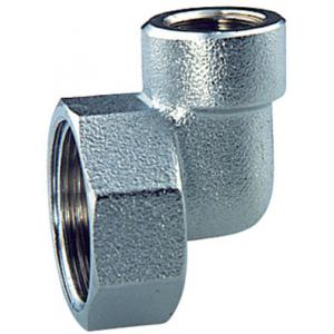 Хромированная L-образная проходная заглушка для модульных коллекторов