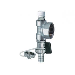 Хромированный концевой переходник для коллекторов, дополненный клапаном выпуска воздуха и сливным краном