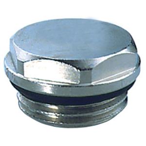 Хромированная заглушка с наружной резьбой для отводов на коллекторе