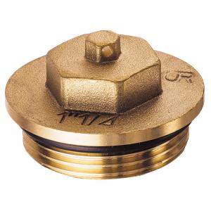 Заглушка НР из латуни стойкой к дезоцинковыванию, с уплотнением O-ring для коллекторов