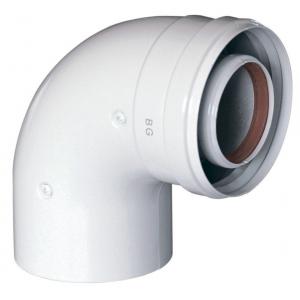 Коаксиальный отвод 90°, диам. 60/100 мм