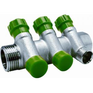 Коллектор с регулируемыми вентилями и переходами на наружную резьбу (2, 3, 4 выхода)