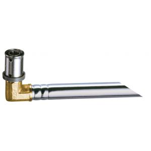 Пресс-угольник с хромированной трубкой для подключения к радиатору