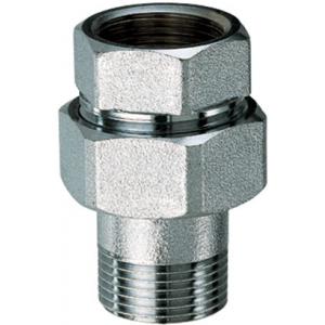 Фитинг трёхкомпонентный, прямой хромированный