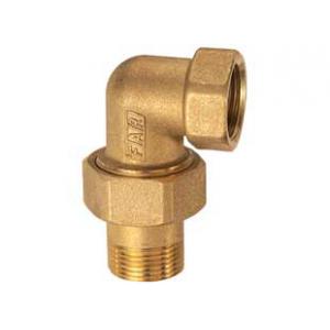 Фитинг трёхкомпонентный, угловой латунный