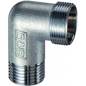 Угольник с наружной резьбой для медных, пластиковых и металлопластиковых труб, хромированный