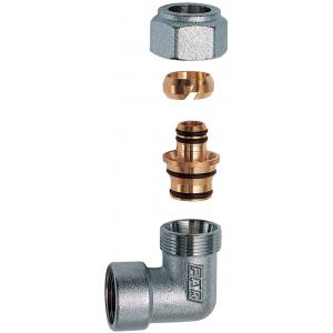 Угольник с внутренней резьбой с одной концовкой, хромированный