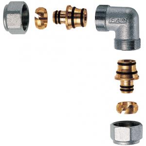 Угольник с двумя концовками, хромированный