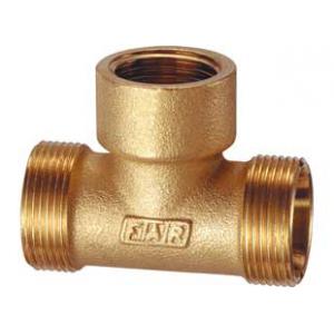Тройник с 2 конусными соединениями, латунный