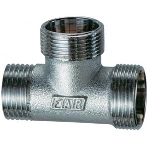 Тройник с наружной резьбой и 2 конусными соединениями, хромированный