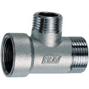 Тройник с переходами  3/4” НР x 3/4” ВР x 1/2” НР, хромированный