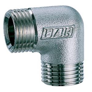 Никелированный угольник, наружная резьба