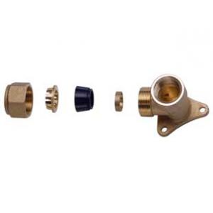 Настенный угольник с внутренней резьбой и концовкой для медных труб